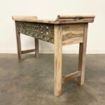 Old Carved Panel Console Table