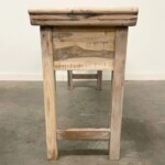 Old Carved Panel Console Table