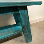 Painted Reclaimed Wood Distressed Bench