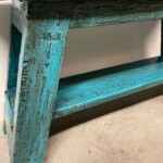 Painted Reclaimed Wood Distressed Bench