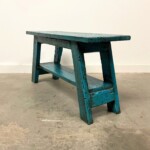 Painted Reclaimed Wood Distressed Bench