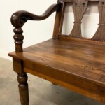 Vintage Colonial Style Teak Bench