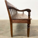 Vintage Colonial Style Teak Bench