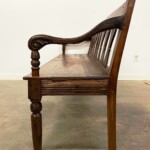 Vintage Colonial Style Teak Bench