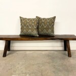 Long Rustic Reclaimed Wood Bench