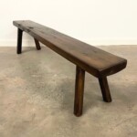 Long Rustic Reclaimed Wood Bench