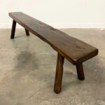 Long Rustic Reclaimed Wood Bench