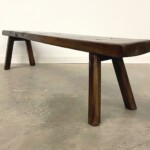 Long Rustic Reclaimed Wood Bench