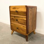 Mid-Century Modern Side Table 3 Drawers