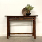 Rustic Reclaimed Teak Console Table