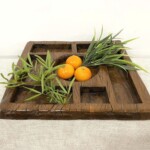 Old Hand Hewn Teak Wood Spice Tray