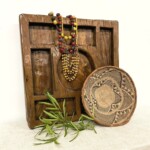 Old Hand Hewn Teak Wood Spice Tray