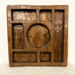 Old Hand Hewn Teak Wood Spice Tray
