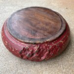 Old Tambourine Teak Wood Bowl
