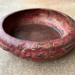 Old Tambourine Teak Wood Bowl