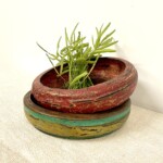 Old Tambourine Teak Wood Bowls