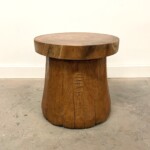 Old Teak Mortar Accent Table