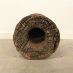 Old Teak Mortar Accent Table