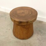 Old Teak Mortar Accent Table