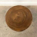 Old Teak Mortar Accent Table