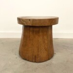 Old Teak Mortar Accent Table