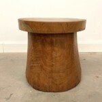 Old Teak Mortar Accent Table