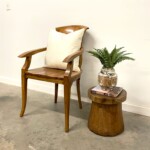 Old Teak Mortar Accent Table