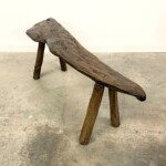 Primitive Freeform Bench Reclaimed Teak Wood