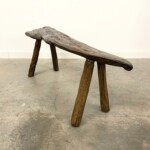 Primitive Freeform Bench Reclaimed Teak Wood