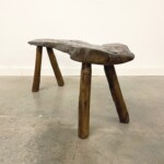 Primitive Freeform Bench Reclaimed Teak Wood