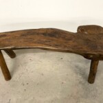Primitive Freeform Bench Reclaimed Teak Wood
