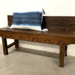 Low Back Vintage Style Reclaimed Teak Bench