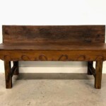 Low Back Vintage Style Reclaimed Teak Bench