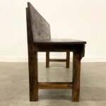 Low Back Vintage Style Reclaimed Teak Bench
