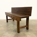 Low Back Vintage Style Reclaimed Teak Bench