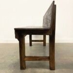 Low Back Vintage Style Reclaimed Teak Bench