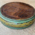 Old Tambourine Teak Wood Bowl