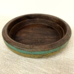 Old Tambourine Teak Wood Bowl