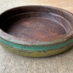 Old Tambourine Teak Wood Bowl