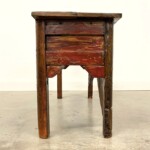 Small Carved Rustic Accent Bench Reclaimed Teak
