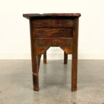 Small Carved Rustic Accent Bench Reclaimed Teak