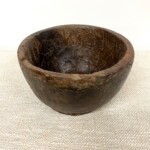 Small Old Hand Hewn Rustic Teak Bowl