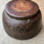 Small Old Hand Hewn Rustic Teak Bowl