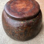 Small Old Hand Hewn Rustic Teak Bowl