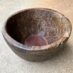 Small Old Hand Hewn Rustic Teak Bowl