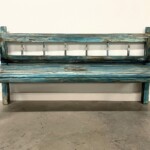Distressed Painted Rustic Reclaimed Wood Bench