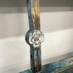 Distressed Painted Rustic Reclaimed Wood Bench