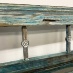 Distressed Painted Rustic Reclaimed Wood Bench