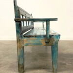 Distressed Painted Rustic Reclaimed Wood Bench