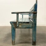 Distressed Painted Rustic Reclaimed Wood Bench